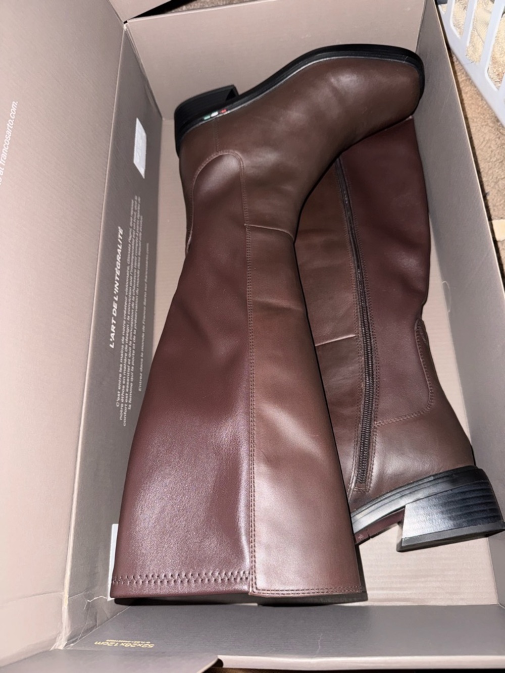Franco Sarto Giselle Brown Over-the-Knee Leather Boots